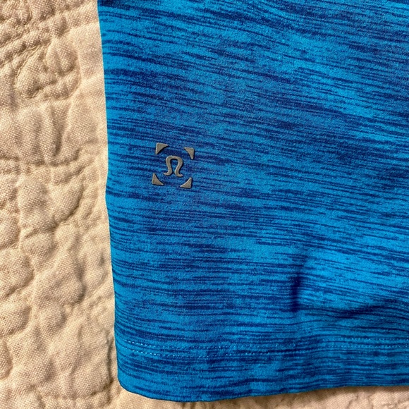 Lululemon Channel Cross Swim Short 7 Invert Heather Vivid Aqua Deep Marine Small - Picture 5 of 8